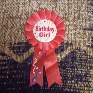 4/$30 Birthday Girl Party Ribbon Enhanced Pin
